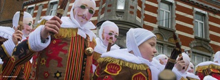 Gilles tijdens het carnaval in Binche