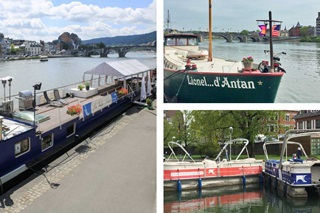 Hotelboot langs de Maas 