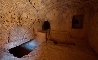 Oude ondergrondse gangen in het Archeoforum in Luik.