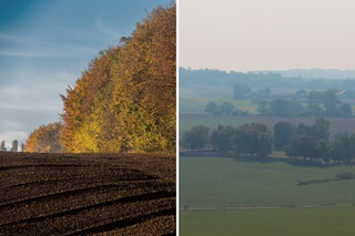 Velden rondom Waterloo in de herfst